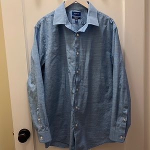 APT.9 Premier Flex Slim Fit L blue button down